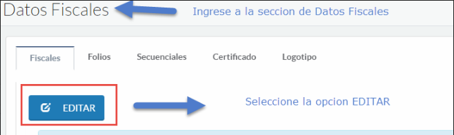 Opción de edición de Responsabilidades en portal