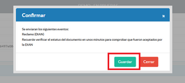 CONFIRMAR: Aquí confirmamos el tercer evento del reclamo.