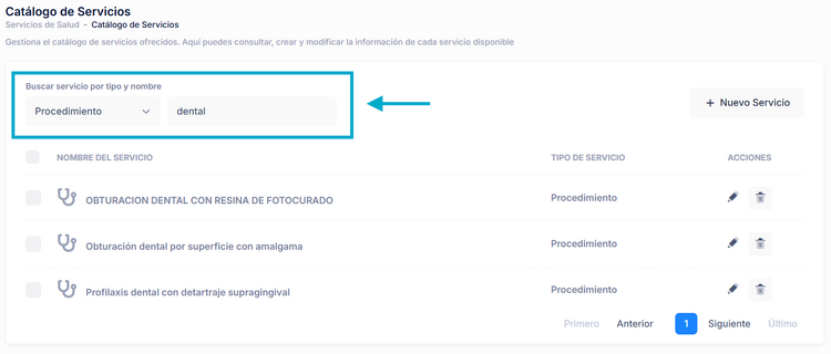 Catálogo de Servicios