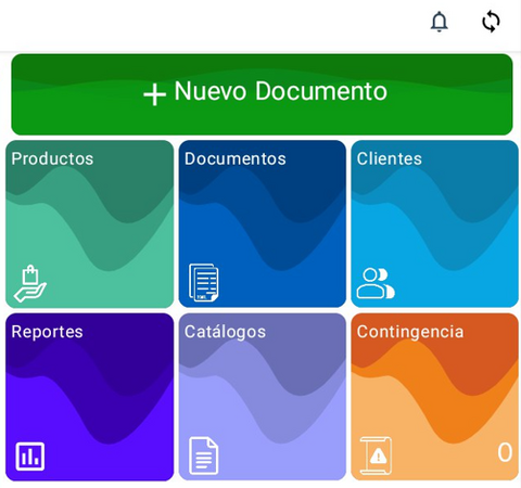 Botones de acceso rápido de la AppTili para las máquinas Tili01 y Tili Móvil