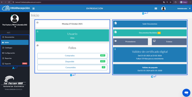 Figura 2: Estructura de Interfaz de usuario