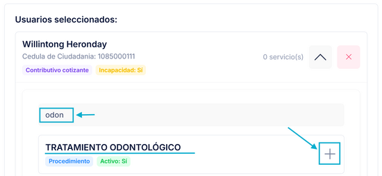 Añadir servicios al RIPS