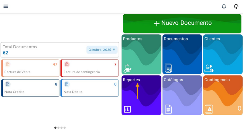 Acceso a módulo de Reportes