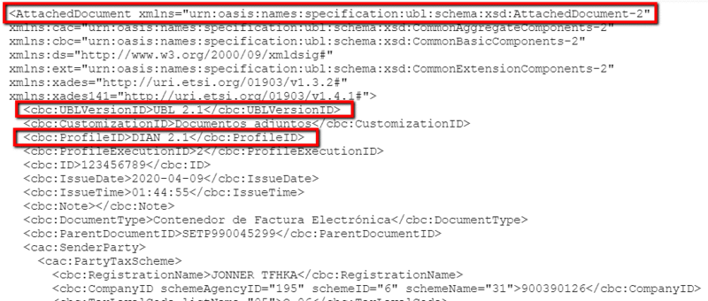 Radicar AttachedDocument (Contenedor de Documentos) UBL