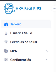 Imagen: Menú principal HKA Fácil RIPS
